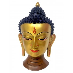 Sakyamuni Healing Medicine Buddha Wall Hanging Decor Gold Mask Bubblehead statue   153128933056